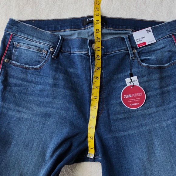 Express Tuxedo Stripe Raw Ankle Skinny Jeans - Picture 15 of 16